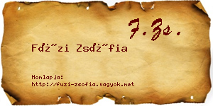 Füzi Zsófia névjegykártya