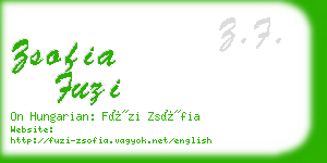 zsofia fuzi business card